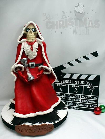 Mort(aka Death) in "The HogFather" part of the Bake a Christmas Wish Collaboration - Cake by Ciccio 