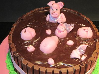 my posh pigs in mud  - Cake by d and k creative cakes