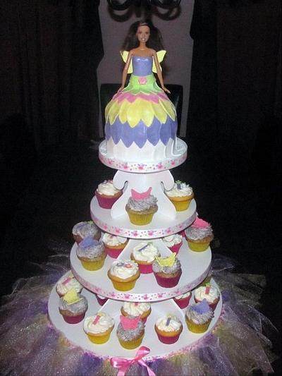 Barbie Fairy Cupcake Tower - Cake by Jaybugs_Sweet_Shop