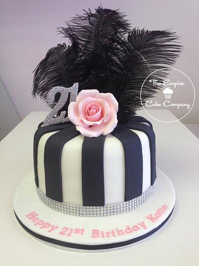 21st birthday hat box - Cake by The Empire Cake Company