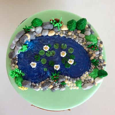 Garden pond - Cake by Dasa
