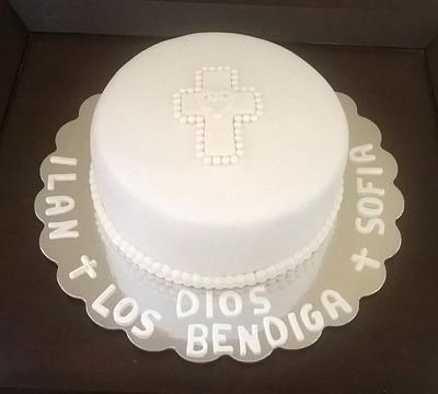 Baptism and First Communion Cake - Cake by Luga Cakes