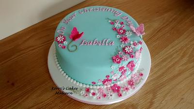 Christening Cake for Isabella  - Cake by Kerri's Cakes