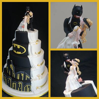 Batman Wedding Cake - Cake by Julie Anne White
