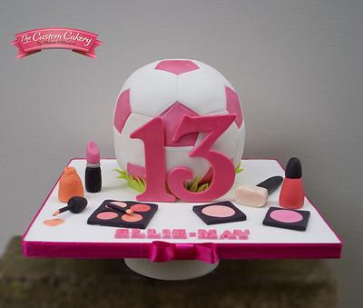Girly Teenage Footballer - Cake by The Custom Cakery