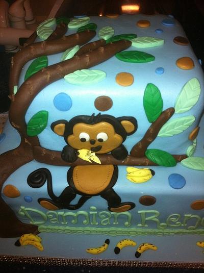 Cute little hanging monkey cake - Cake by Bonnie Carmine