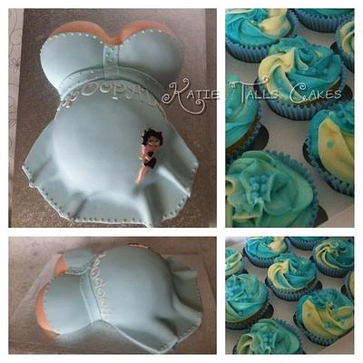 Betty Boop Pregnant Belly Cake - Cake by KatieTallsCakes