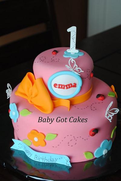 'Spring Is In The Air' First Birthday Mini Tier - Cake by Baby Got Cakes