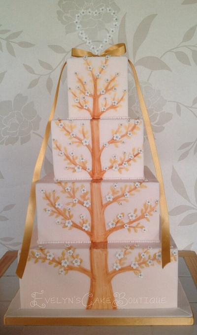 Peach Tree - Cake by Evelynscakeboutique