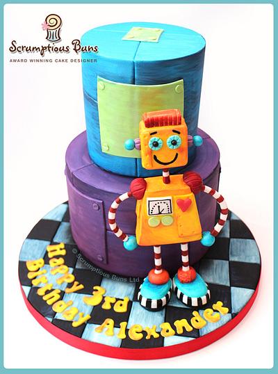 Robot Birthday Cake - Cake by Scrumptious Buns