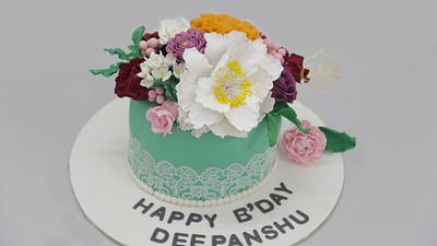 Flower cake - Cake by Caked India