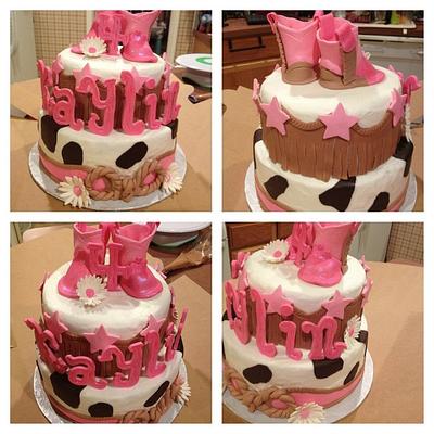 Cowgirl birthday cake - Cake by Beverly Coleman 