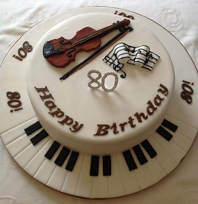 80th Birthday Cake - Cake by KerryNoveltyCakes