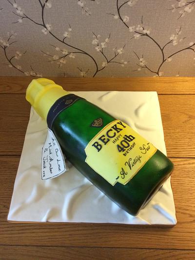 Prossecco bottle cake - Cake by Daisychain's Cakes