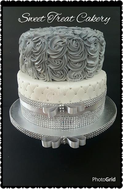 Silver and Bling Cake - Cake by Sweet Treat Cakery