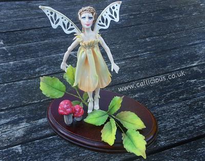 Rose Fairy Cake Topper  - Cake by Calli Creations