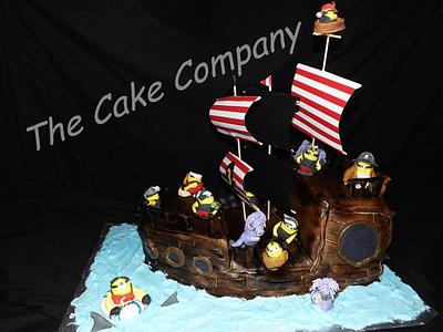 minion pirate ship - Cake by Lori Arpey
