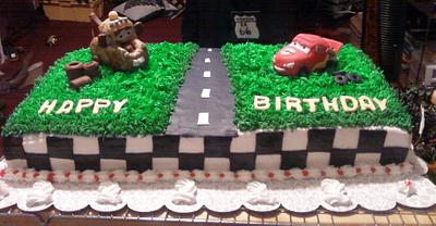 Cars and Mater - Cake by Christina