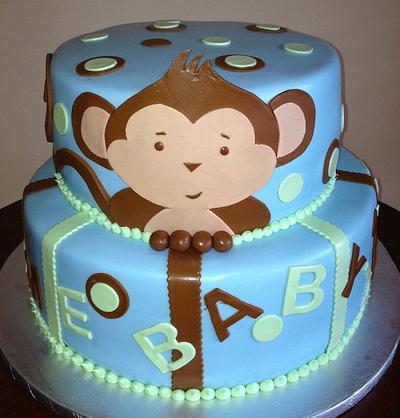Monkey Baby Shower Cake - Cake by RoscoeBakery