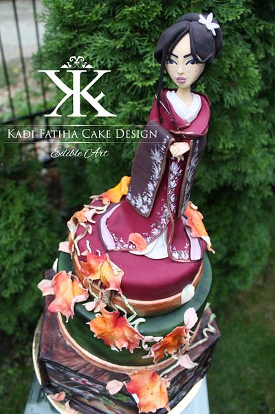 Geisha in autumn - Cake by Fatiha Kadi