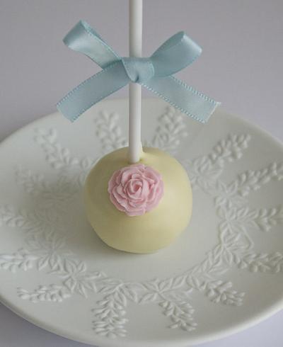 White Chocolate Rose Cake Pops - Cake by Sugar Ruffles