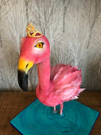 Flamingo 3D cake - Cake by silversparkle