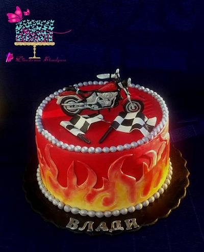 Cake with a motorcycle - Cake by Ditsan