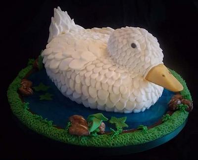 Duck sat in a pond  - Cake by Marvs Cakes