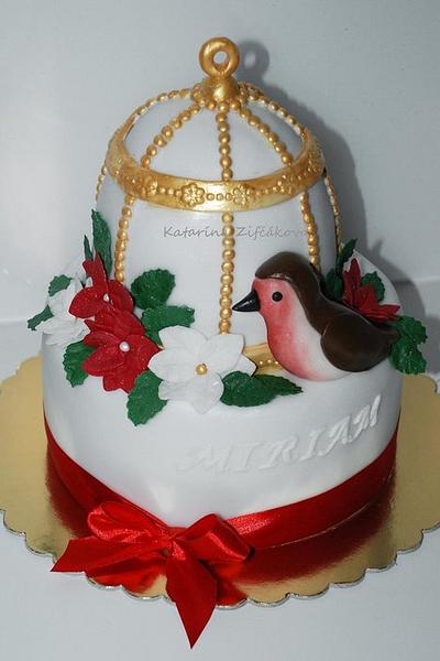 christmas birdcage - Cake by katarina139