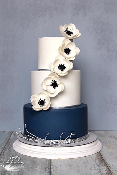 Wedding dark blue - Cake by Lorna