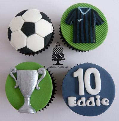 Football Cupcakes - Cake by Angela - A Slice of Happiness