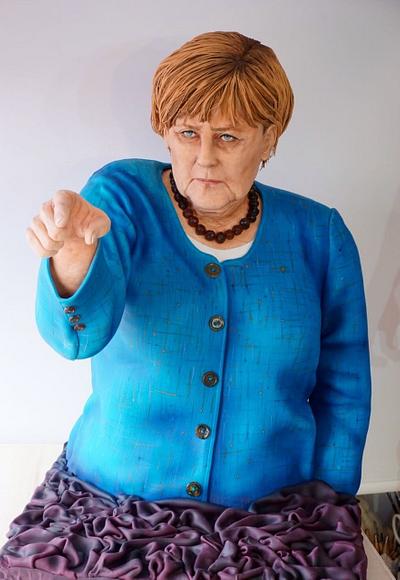 Angela Merkel 3d bust cake - Cake by Tuba Geçkil