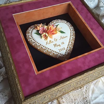 Lilies and love - Cake by Teri Pringle Wood
