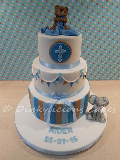 Aiden's ChristeningCake. - Cake by Dinkylicious Cakes