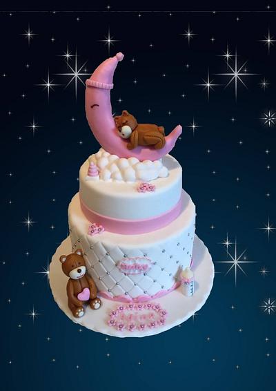 Cake with bears and moon for a little girl - Cake by Felis Toporascu