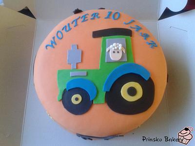 Tractor farm animals cake - Cake by xxsharony