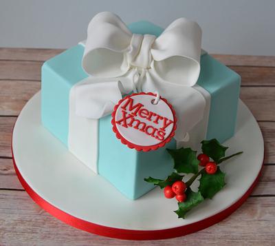 Tiffany style Christmas cake - Cake by AMAE - The Cake Boutique
