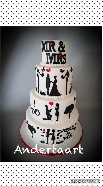 Wedding cake❤ - Cake by Anneke van Dam