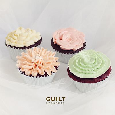 Buttercream Flower Cupcakes - Cake by Guilt Desserts