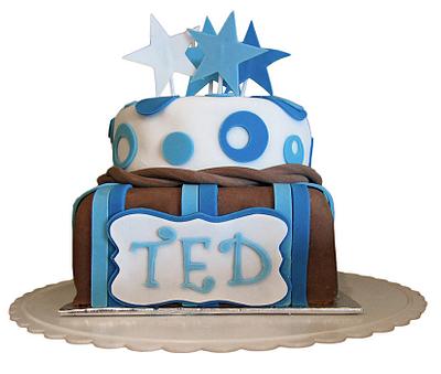 Blue and Brown Boy Birthday - Cake by Pazzles