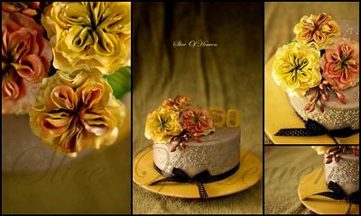 Afterglow-David Austin Rose - Cake by Slice of Heaven By Geethu