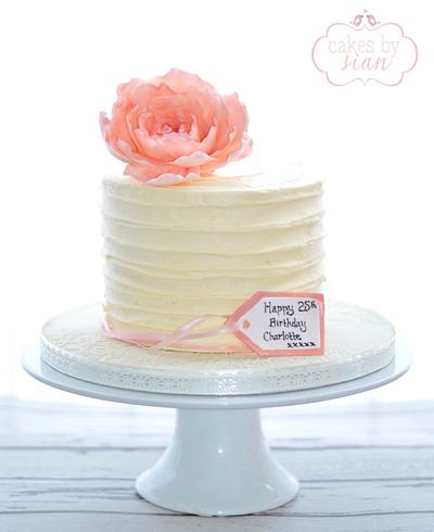 Peony Birthday Cake - Cake by Cakes by Sian