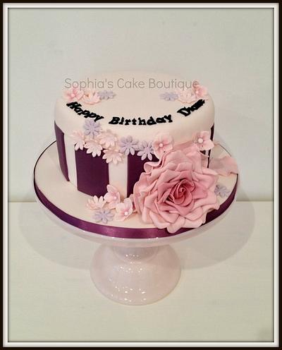 Pink Rose Cake - Cake by Sophia's Cake Boutique