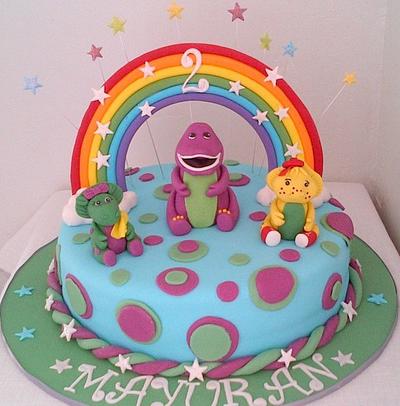 Barney Themed Cake - Cake by CupCake Garage