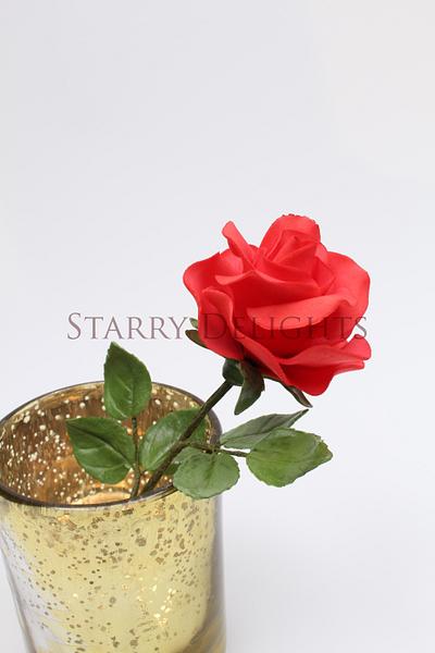 Just a Red Rose - Cake by Starry Delights