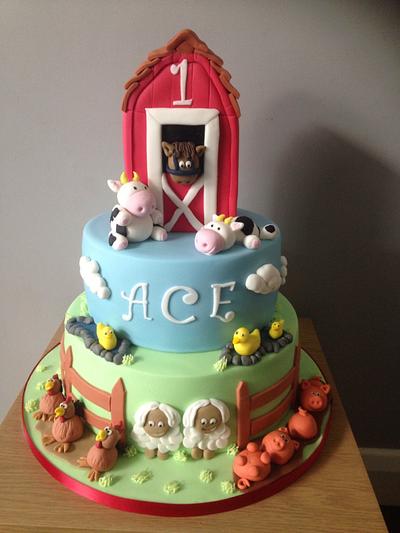 All fun on the farm - Cake by Mrs Macs Cakes