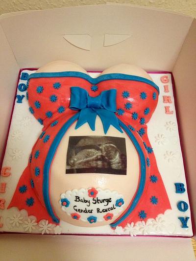 Gender reveal cake  - Cake by Kirsty 