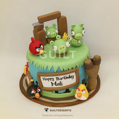 Angry Bird cake - Cake by Guilt Desserts