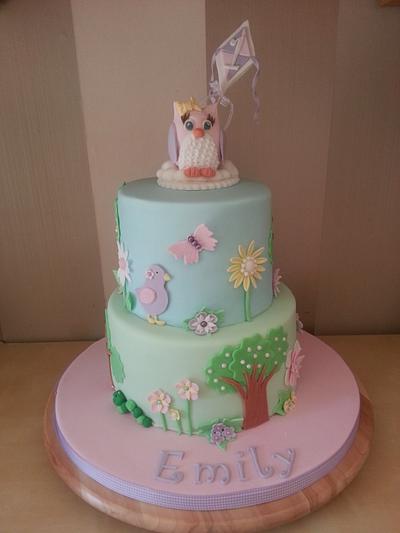 Little owl in the clouds - Cake by lisa-marie green