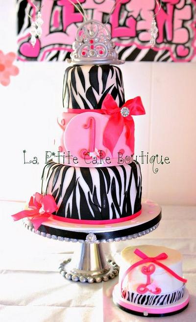 Pretty in Pink Zebra Cake - Cake by Heidi